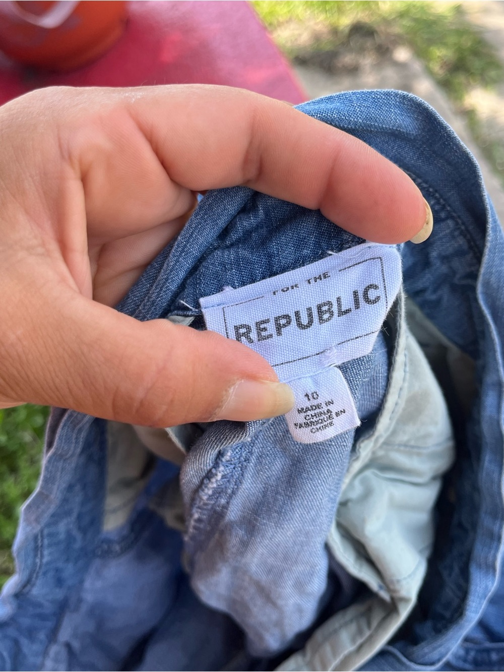 For The Republic Women’s Blue Boyfriend Utility Jeans - Picture 2 of 2